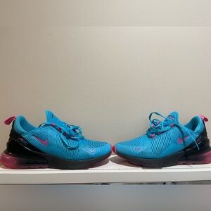 Nike Air Max 270 Teal and Pink Sneakers